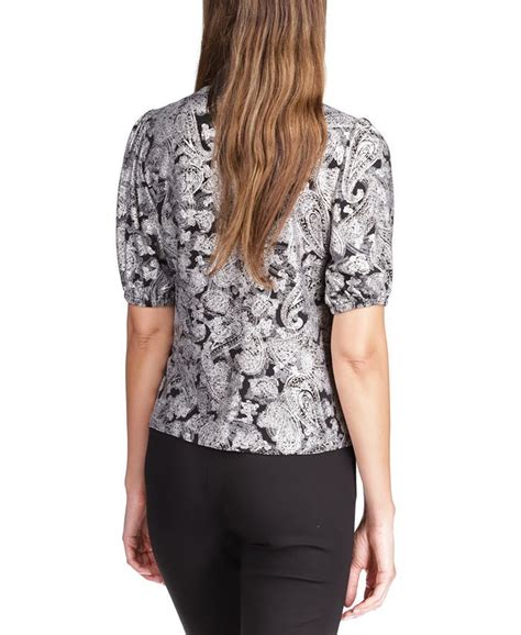 michael kors paisley wrap top.